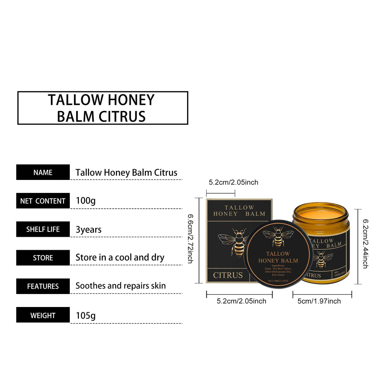 Tallow Honey Glow Moisturizer