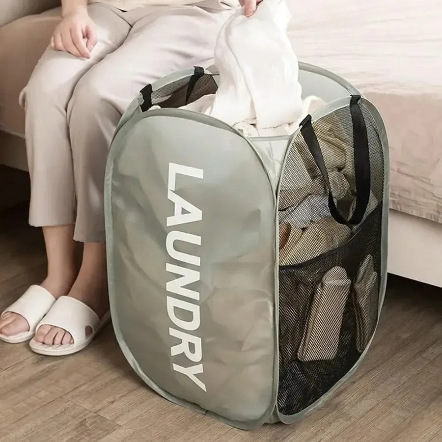 Foldable Mesh Laundry Basket